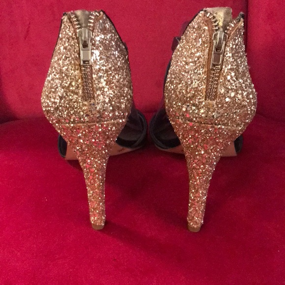 Black and gold glitter heels - Picture 3 of 4